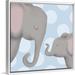 Great Big Canvas 'Elephant Mommy & Baby on Blue' Graphic Art Print Canvas in White | 36 H x 1.75 W x 1.75 D in | Wayfair 2439620_flxw_36x36