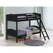 Harriet Bee Littleton Bunk Bed w/ Ladder Wood in Black | 64 H x 42 W x 79.25 D in | Wayfair 7FD1F7BD02754021BA01120F35F3FDFE