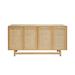 Worlds Away Macon 70" Wide Pine Wood Sideboard Wood in Brown/Green | 36 H x 70 W x 20 D in | Wayfair MACON PNN