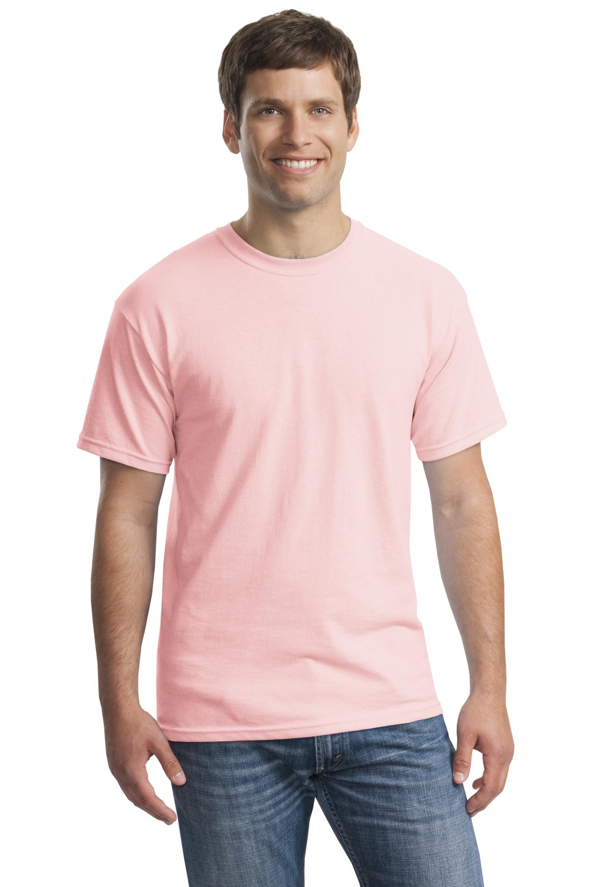 Gildan G500 Adult Heavy Cotton T-Shirt in Light Pink size Large 5000, G5000