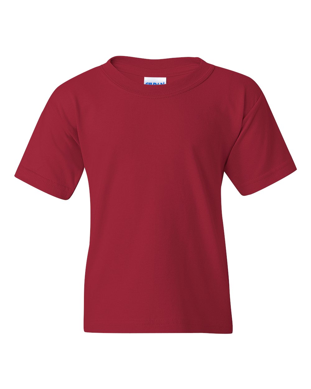 Gildan G500B Youth Heavy Cotton T-Shirt in Cardinal size Large 5000B, G5000B
