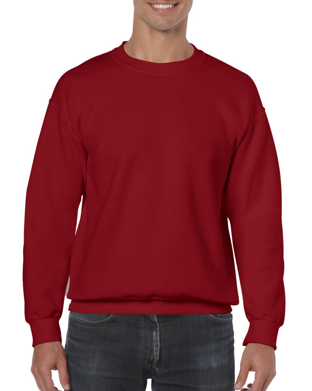 Gildan G180 Adult Heavy Blend 8 oz. 50/50 Fleece Crew T-Shirt in Cardinal Red size 4XL | Cotton Polyester 18000, G18000