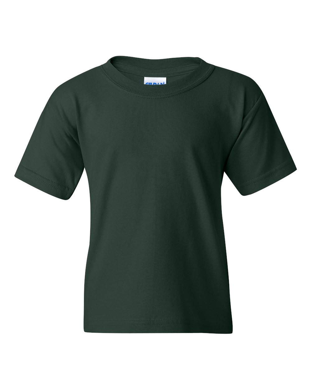 Gildan G500B Youth Heavy Cotton T-Shirt in Forest Green size XS 5000B, G5000B