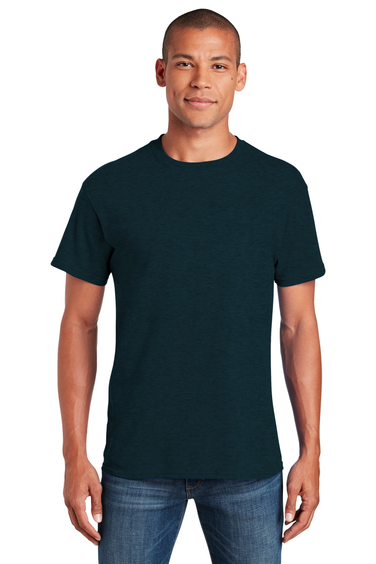 Gildan G500 Adult Heavy Cotton T-Shirt in Midnight size Large 5000, G5000