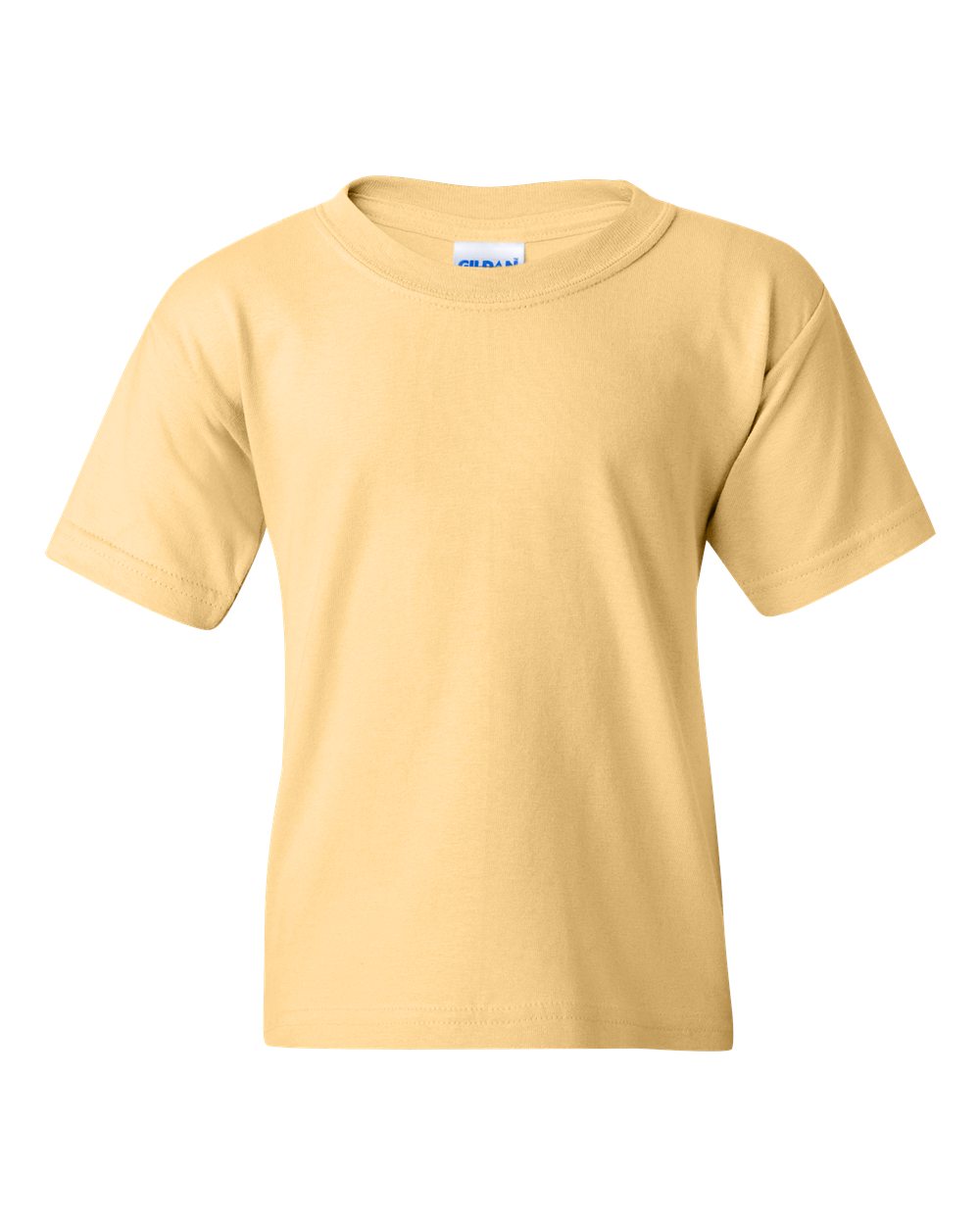 Gildan G500B Youth Heavy Cotton T-Shirt in Yellow size Small 5000B, G5000B