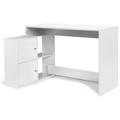 Idmarket - Bureau d'angle en forme de l bob bois blanc - Blanc