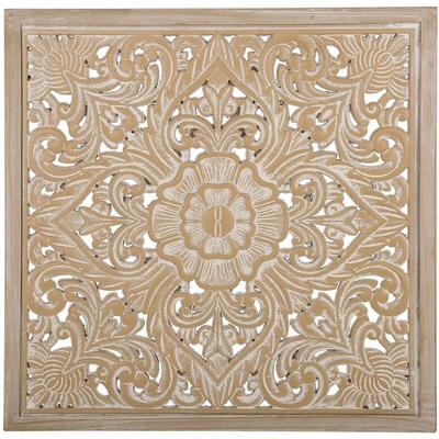 Wanddekoration Braun 60 x 60 cm mit eleganten Ornamenten Quadratisch Orientalisch Modern