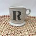 Anthropologie Kitchen | Anthropologie Shaving Monogram Coffee Tea Mug Cup | Color: Black/Cream | Size: Os