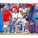 DK Metcalf Ole Miss Rebels Unsigned White Jersey Running Photograph