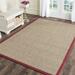 Brown/Red 48 x 0.5 in Area Rug - George Oliver Debroh Natural/Red Area Rug Bamboo Slat & Seagrass | 48 W x 0.5 D in | Wayfair SEHO8093 32888799