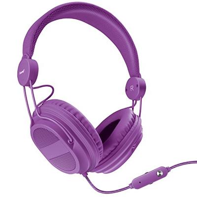 iSound DGHP-5540 Kid Friendly Headphones with Mic and Music Volume, Purple