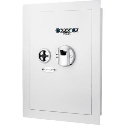 BARSKA White Biometric Wall Safe