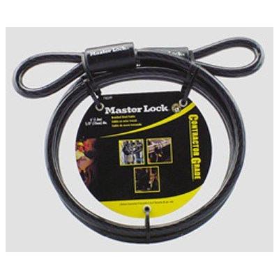Master Lock 78DPF 2 Pack 6ft. x 3/8in. Looped End Cable, Black