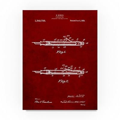 Fountain Pen by Cole Borders, 14x19-Inch Canvas Wall Art