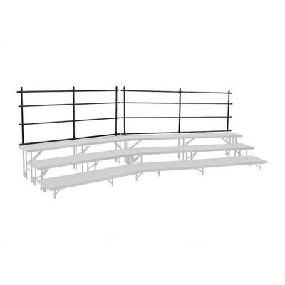 National Public Seating Guard Rail for Tapered Risers GRRXXT Width: 32" W