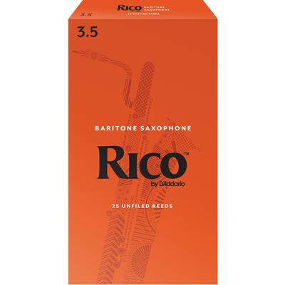 Rico - Baritone Saxophone Reeds - Strength: 3.5, 25-Pack