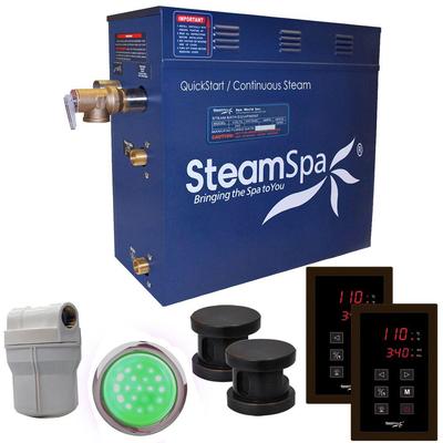 SteamSpa Royal 10.5kW QuickStart Steam Bath Generator Package in Polished Oil Rubbed Bronze