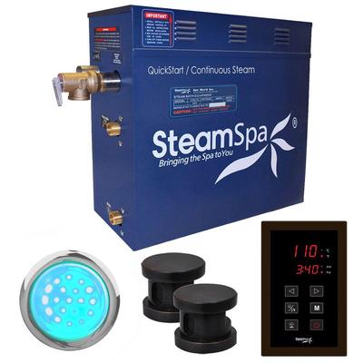 SteamSpa Indulgence 10.5kW QuickStart Steam Bath Generator Package in Polished Oil Rubbed Bronze