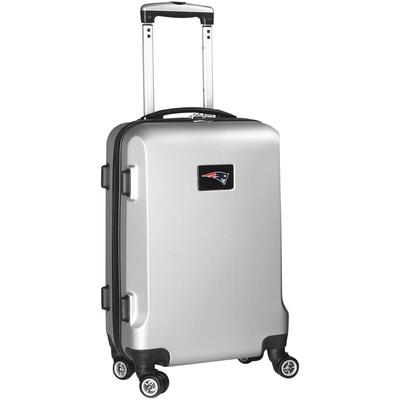 "New England Patriots Silver 20"" 8-Wheel Hardcase Spinner Carry-On"