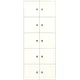BISLEY Armoire à casiers LateralFile™, 10 casiers hauteur 375 mm, blanc pur