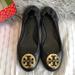 Tory Burch Shoes | Black And Gold Tory Burch Ballet Slippers | Color: Black/Gold | Size: 8