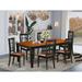 Darby Home Co Beesley Butterfly Leaf Rubberwood Solid Wood Dining Set Wood/Upholstered in Brown, Size 30.0 H in | Wayfair