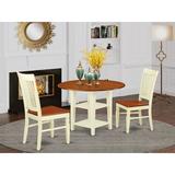 Charlton Home® Tyshawn Drop Leaf Solid Wood Rubberwood Dining Set Wood in White | Wayfair DD124AD2016445E3B1F0D33A6231D88C