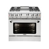 Capital Precision Series 36" 4.9 cu. ft. Freestanding Gas w/ Griddle in Gray/White | 36 H x 35.88 W x 28.5 D in | Wayfair MCR364GN