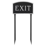 Montague Metal Products Inc. Exit Statement Garden Sign Metal | 10 H x 15 W x 0.25 D in | Wayfair SP-56S-LS-BS