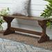 Backyard Discovery Farmhouse Wooden Picnic Outdoor Bench Wood/Natural Hardwoods in Brown/White | 18 H x 46 W x 13 D in | Wayfair 2006638