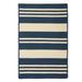 Blue/Navy 132 W in Area Rug - Hokku Designs Wisley Striped Braided Navy/Beige Indoor/Outdoor Area Rug Polypropylene | Wayfair