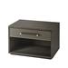 Theodore Alexander TA Studio Lowan Single Drawer 20" Nightstand Wood/Upholstered in Brown | 20 H x 30 W x 20 D in | Wayfair TAS50014.C077