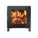 MF Fire Catalyst 1500 sq. ft. Direct Vent Wood Stove in Black/Brown/Gray | 24 H x 22.5 W x 19.5 D in | Wayfair MF-002-BP02-DP01-FM02