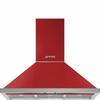 SMEG Portofino 36" 600 CFM Convertible Wall Mount Range Hood Stainless Steel in Red | 36 W x 20 D in | Wayfair KPF36URD