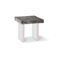 Phillips Collection Sled End Table Plastic/Acrylic/Wood in Gray | 22 H x 24 W x 24 D in | Wayfair TH100572