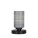 Latitude Run® Luna 1-Light Table Lamp Glass/Metal in Gray/Black | 8 H x 5.5 W x 5.5 D in | Wayfair D83FC90F5537413CB63830BBF59722D2