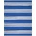 Blue/White 27 x 0.2 in Area Rug - Lauren Ralph Lauren Hanover Stripe Flat Weave, Polyester, Blue Area Rug Polyester | 27 W x 0.2 D in | Wayfair