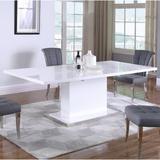 Wade Logan® Barukh Dining Table Wood/Metal in Brown/White | 29.92 H in | Wayfair DA18D23E0E7B4A7AB3CD6FB6B2079CDC