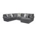 Gray Sectional - Red Barrel Studio® Sazur 139" Wide Left Hand Facing Sectional Polyester | 38 H x 139 W x 67 D in | Wayfair