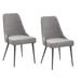 Brayden Studio® Alicia Upholstered Side Chair in Gray Upholstered, Metal in Brown/Gray | 35 H x 19.25 W x 22.5 D in | Wayfair