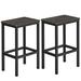 Union Rustic Wynnewood 25.6" Counter Stool Wood/Metal in Black/Brown | 25.6 H x 15.7 W x 11.8 D in | Wayfair A18AE369B3784BA5867C405246B2076E