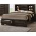 Latitude Run® Demosthenes Low Profile Storage Platform Bed Wood & Metal/Metal in Gray | 53 H x 79 W x 91 D in | Wayfair