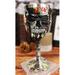 The Holiday Aisle® Makbule Day of the Dead Gothic 5oz. Stainless Steel Goblet Stainless Steel in Black/Gray | 7.25 H x 3.25 W in | Wayfair