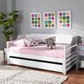 Harriet Bee Teebar King Solid Wood Daybed Wood in White | 36.4 H x 36.4 W x 77 D in | Wayfair 718F66D700184E1986D01841D948671A