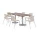 KFI Studios 72" L Rectangular Manufactured Wood Breakroom Table & Chair Set Metal in Brown/Gray | 29 H in | Wayfair