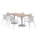 KFI Studios 72" L Rectangular Manufactured Wood Breakroom Table & Chair Set Metal in Brown/Gray | 29 H in | Wayfair