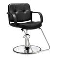 Ebern Designs Classic Hydraulic Barber Chair Leather Match in Black | 33.9 H x 24.4 W x 34.3 D in | Wayfair B1608F7E549344DDBD9943A1318BDF1A