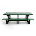 Frog Furnishings Park Place Outdoor Picnic Table Plastic in Green | 30.5" H x 96" W x 58" D | Wayfair PB8GREPARKP