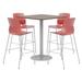 KFI Studios 36" L Square Manufactured Wood Breakroom Table & Chair Set Metal in Brown/Gray/White | 41 H in | Wayfair