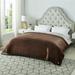 Cozy Tyme Zakary Flannel Blanket Reverse Heathered Sherpa For Bedroom Polyester in Brown | 60 W in | Wayfair B173-20BNT-WR